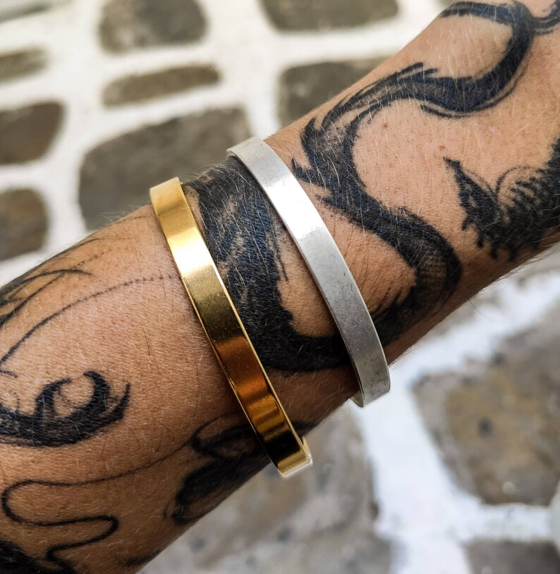Pulseira de ouro, Pulseira de prata, Pulseira de prata, Presente para melhor amiga, Presente de formatura, Presente para ela, Joias modernas, Pulseira masculina imagem 6