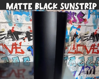 Plain Sunstrip matte or gloss black XL universal