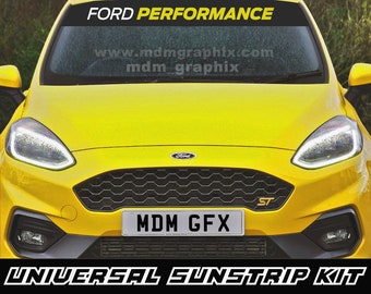 Adesivo Per Parabrezza Ford Striscia Parasole Per Ford Fiesta, Focus, Mondeo - Personalizzabile, Effetto Matte E Gloss Ford Performance - Foto 5