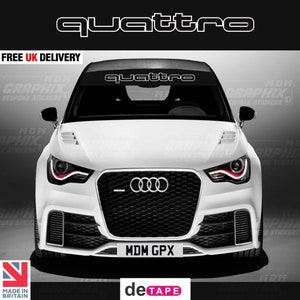 For Audi Quattro Car Vinyl Sticker Windshield Banner Jdm Decal Etsy