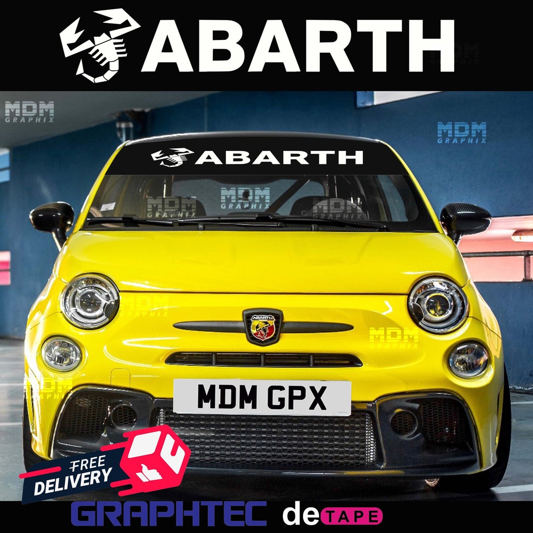 Fiat Abarth Sun Strip Windscreen Sticker Decal 500 Esseesse 1.4 T Jet ...