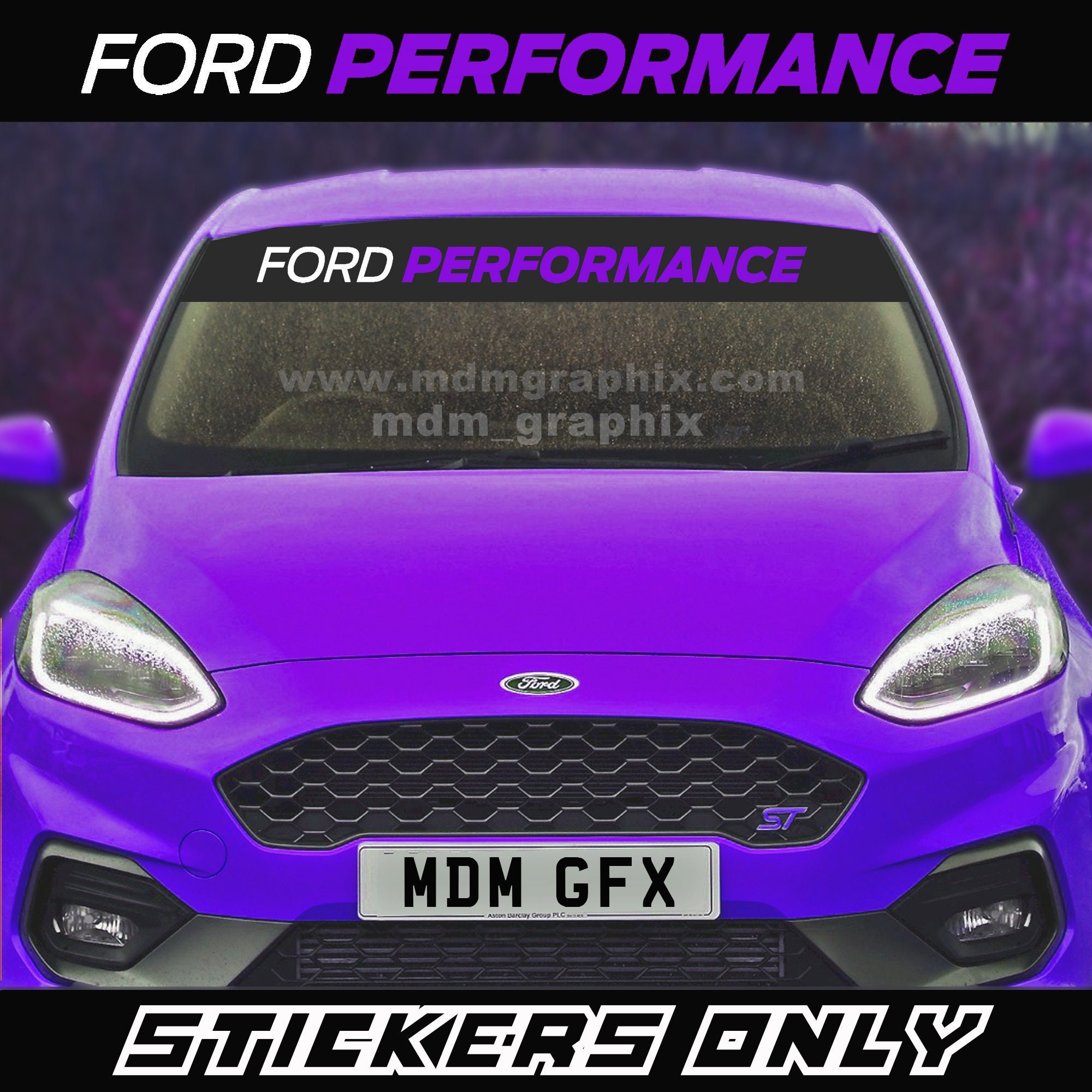 Lettrage de pare brise Ford Performance - STICK AUTO