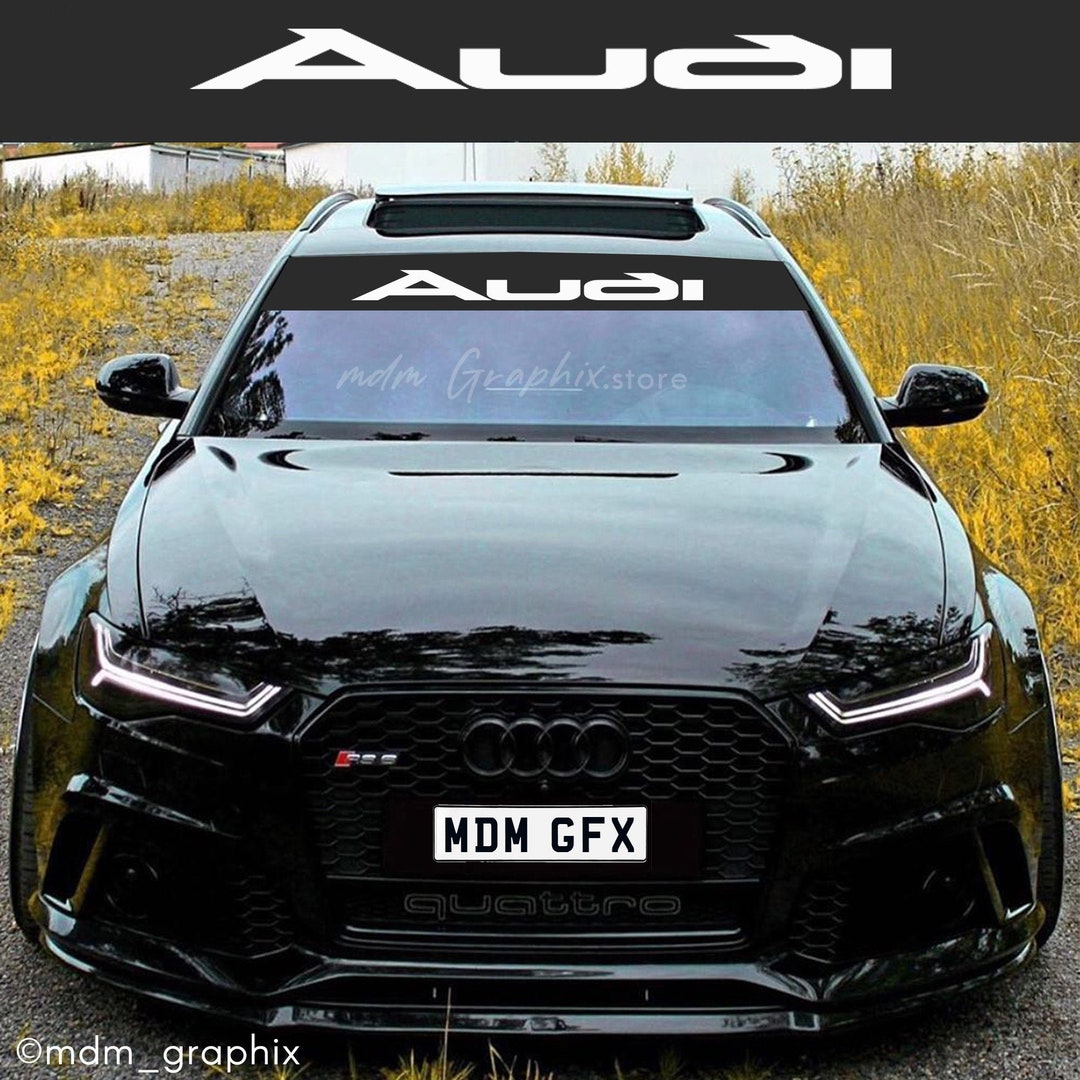 Audi Solid Text Universal Sunstrip Etsy France