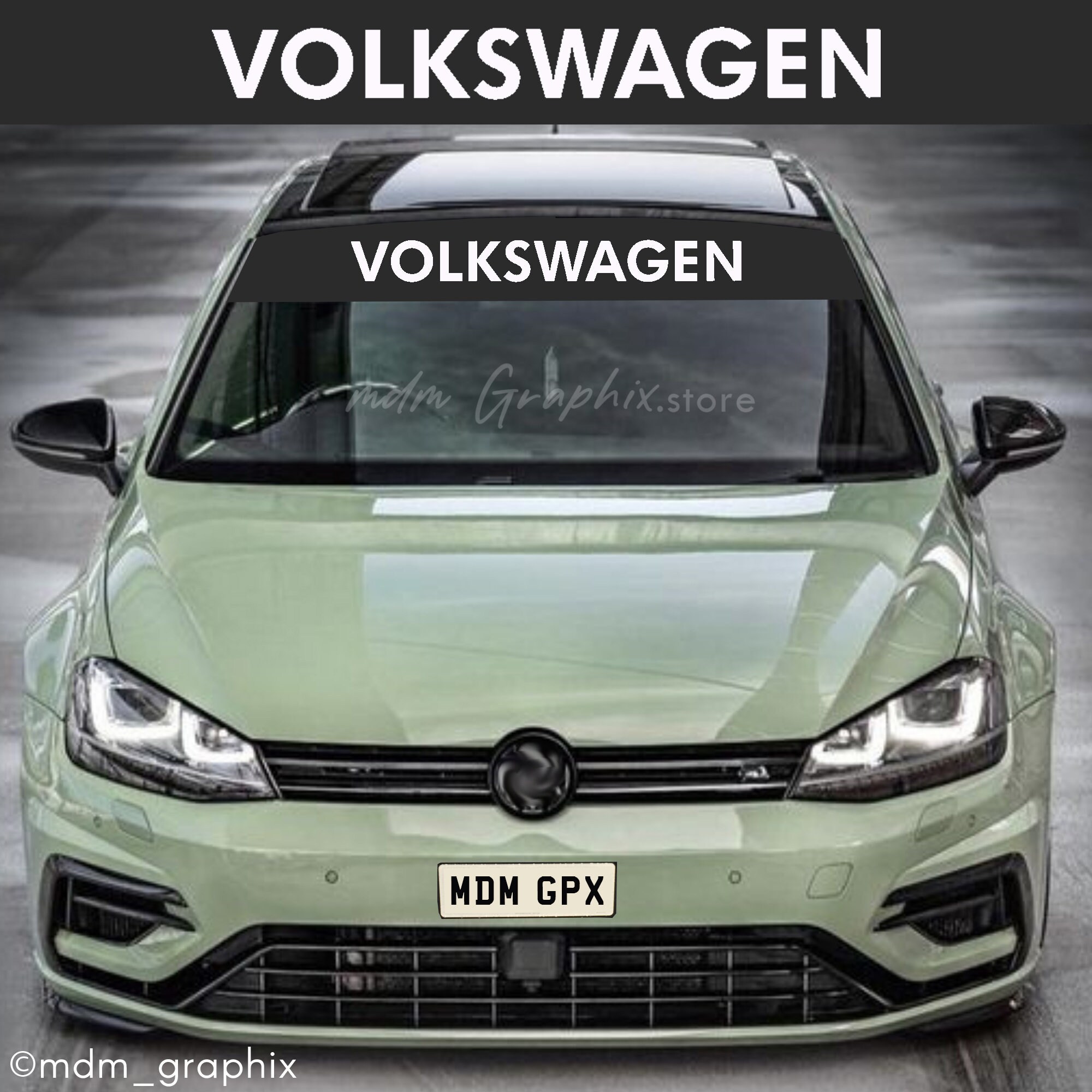 Vw Golf White Sunstrip Decal Mk1 Mk2 Mk3 Mk4 Mk5 Mk6 Mk7 Gtd Etsy Ireland