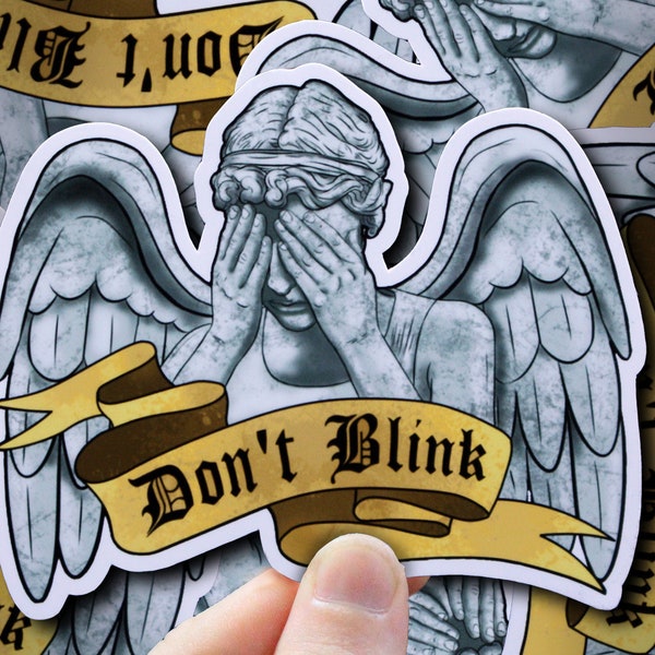 Doctor Who Weeping Angel Sticker or Magnet