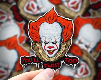 Pennywise "It" Horror Clown Sticker or Magnet
