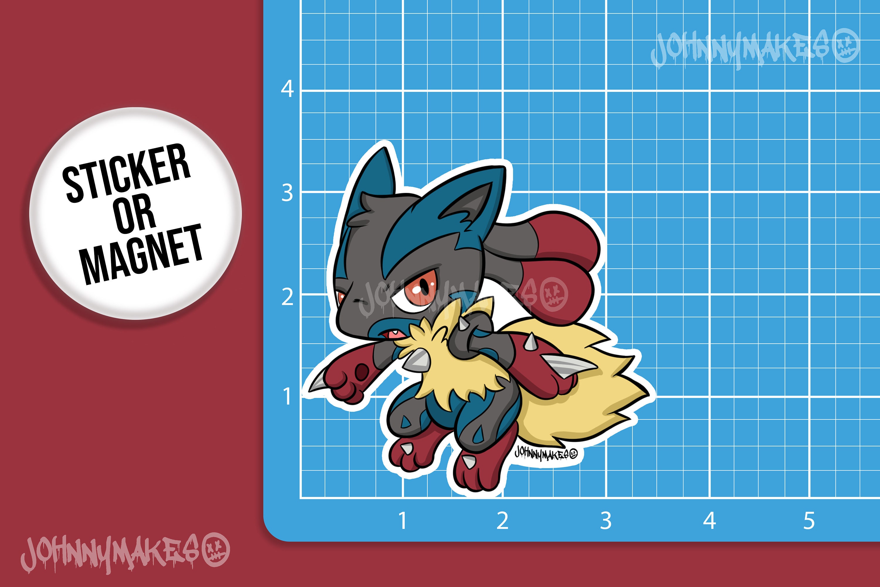 Shiny Mega Lucario Vinyl Sticker