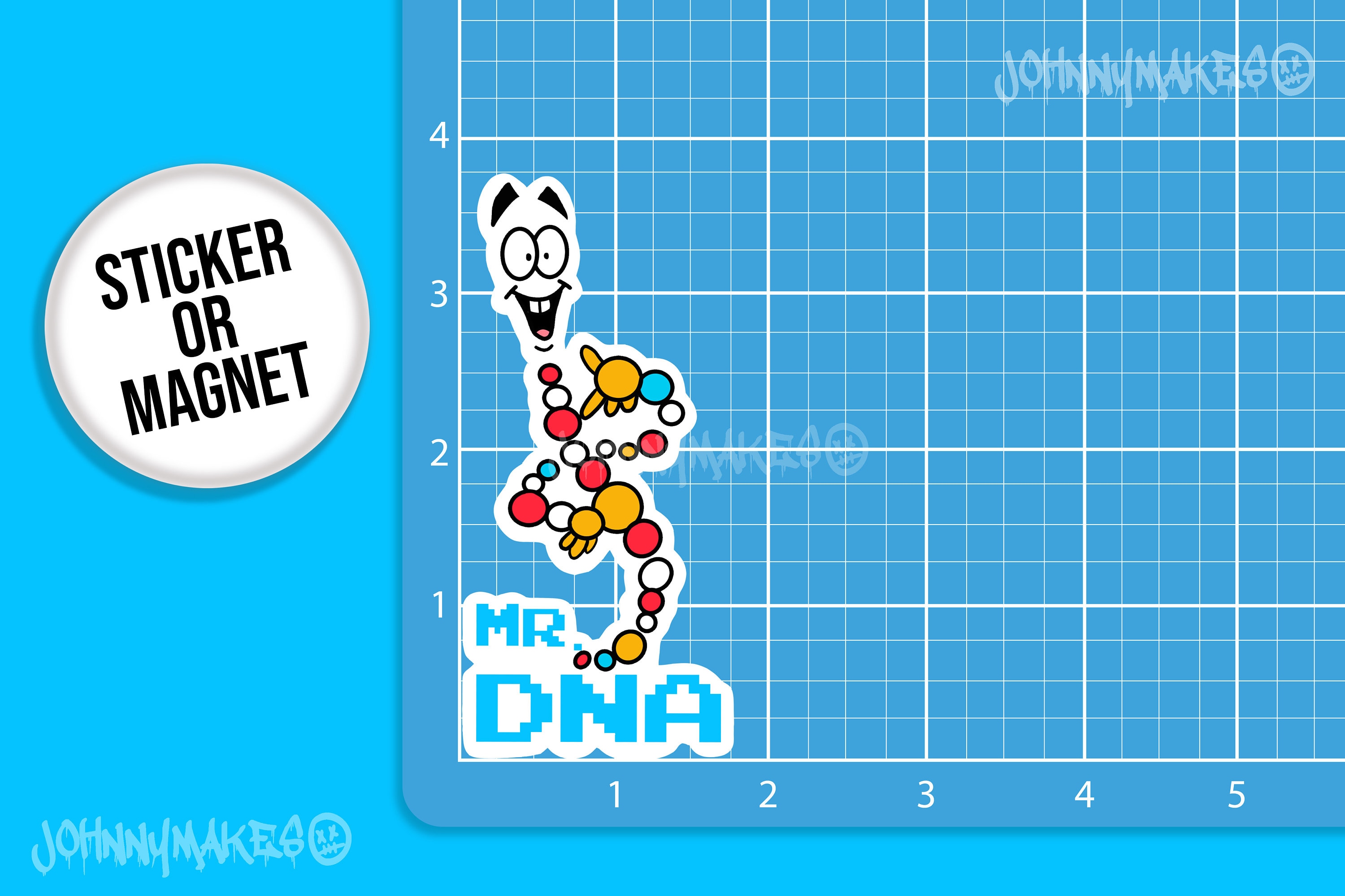 Mr. DNA Sticker or Magnet - Etsy