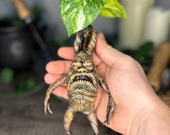 Mandrake Seedling Art Figurine | Baby Mandrake Root | Harry Potter Herbology | Mandragora Potted Plant