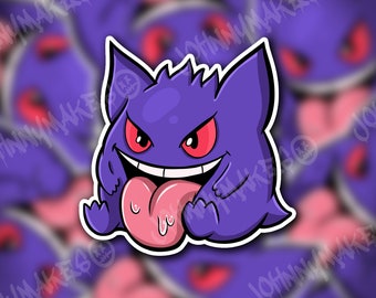 Pokémon Gengar Tongue Video Game Sticker or Magnet