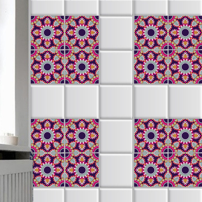 Vintage Tile Stickers Pack Of 12 Pcs For Kitchen Bathroom Backsplash Stairs Riser 100 Removable Wall Tiles Floor Tiles Wall Decor Home Living Delage Com Br
