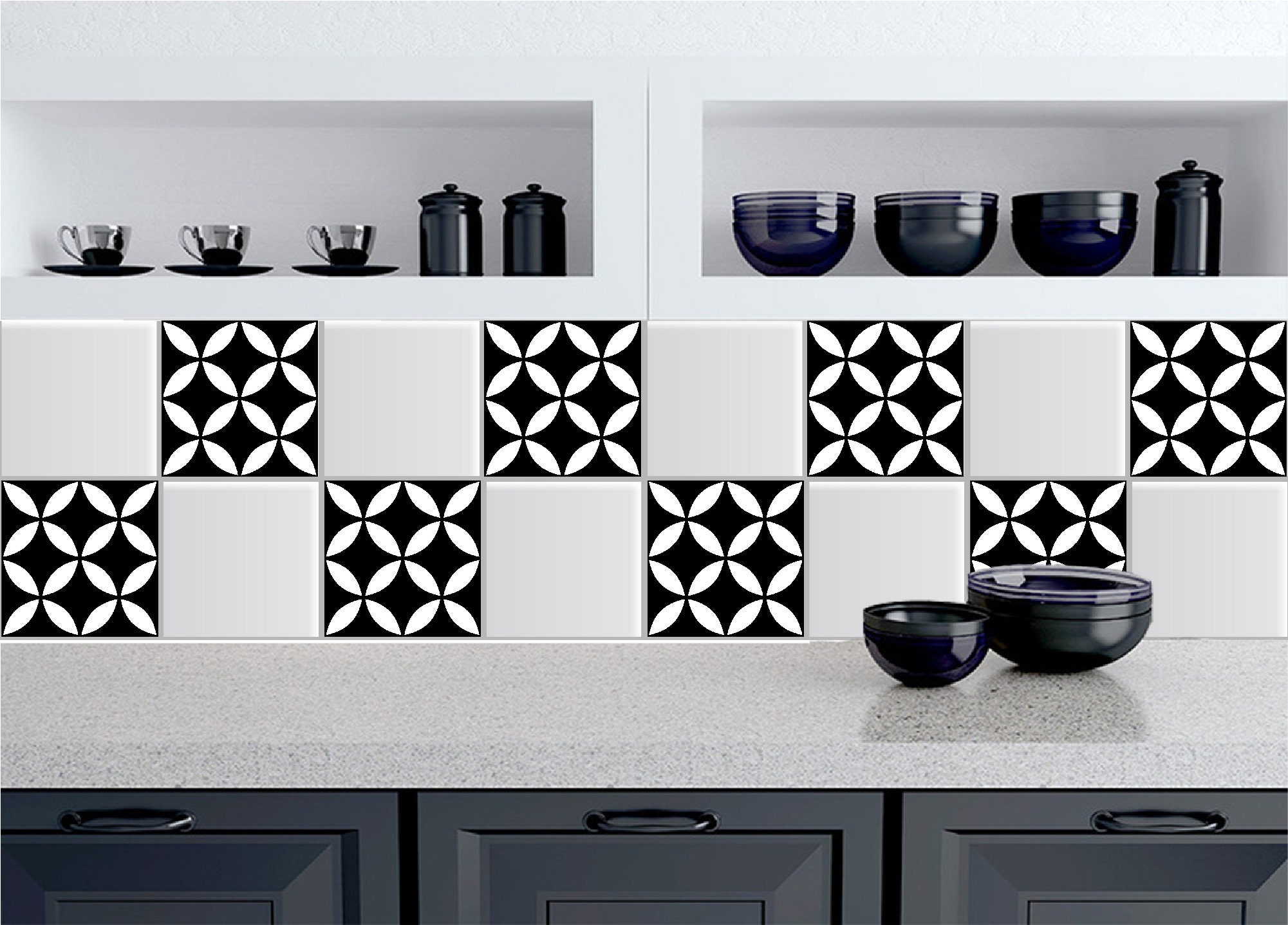 Kitchen tile stickers tile stickers for bathroom backsplash | Etsy