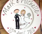 Wedding Anniversary Plate Customised Personalised Design Ceramic Plate