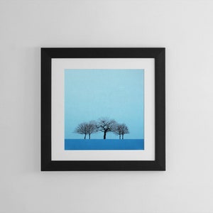 G / Blue winter tree / glicee fine art print / forest / woods/ seasons / modern / landscape image 3