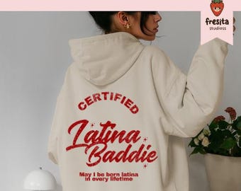 Certified Latina Baddie PNG SVG | Trendy Latina Shirt Design | Spicy Girl Graphic Tee | 4000x4000 High Resolution | Commercial Use
