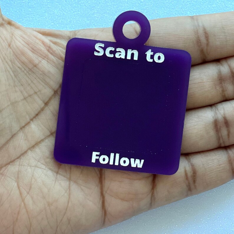 QR Code Keychain Acrylic QR Code Keychain Acrylic Key Chain Etsy UK