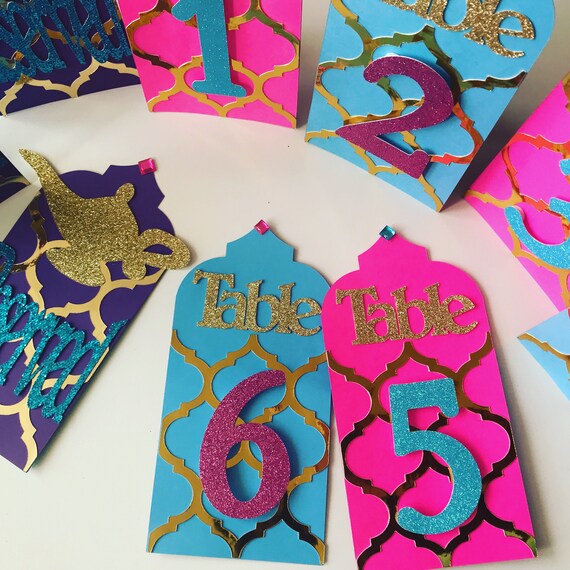 Moroccan Table Numbers Moroccan Party Moroccan Decorations Etsy