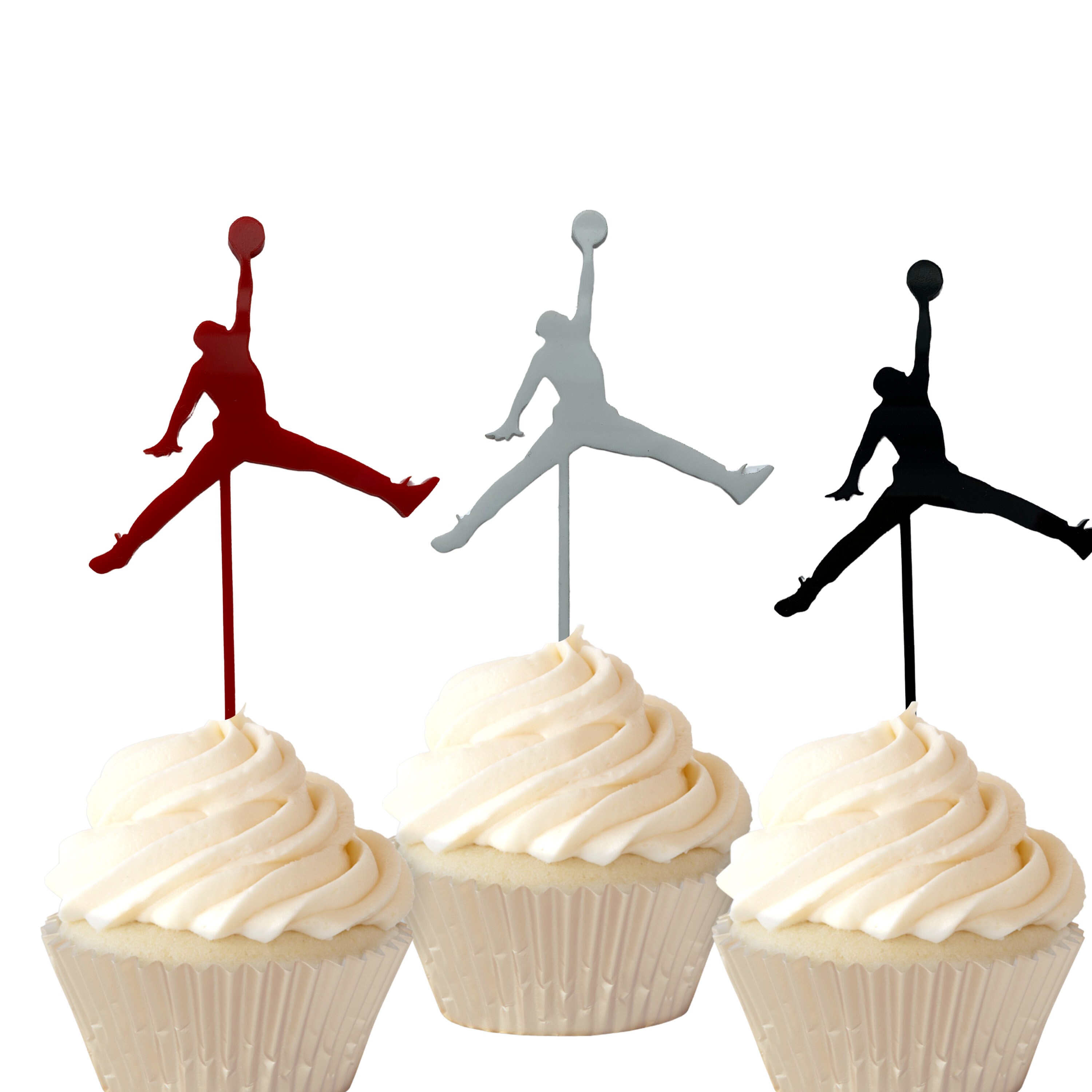 Acrylic Jordan Cupcake Topper Jordan Cake Topper Jordan Etsy