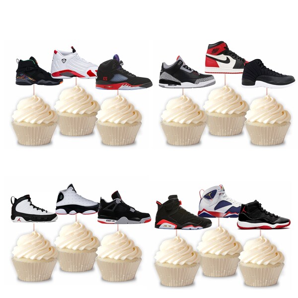 Jordan cupcake topper, jordan cake topper, jordan gifts, jordan party, sneaker head, jordan decorations, jordan party decorations