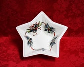 Lenox Winter Greetings Star Bowl, Lenox China, Lenox Winter Greetings, Bone China Bowl, Ivory Bone China, Decorative China Bowl, Lenox Bowl