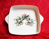 Lenox Winter Greetings Square Baking Dish With Red Band, Winter Greetings Baking Dish, Holiday Serving Dishes, Holiday Dinnerware, Dishes