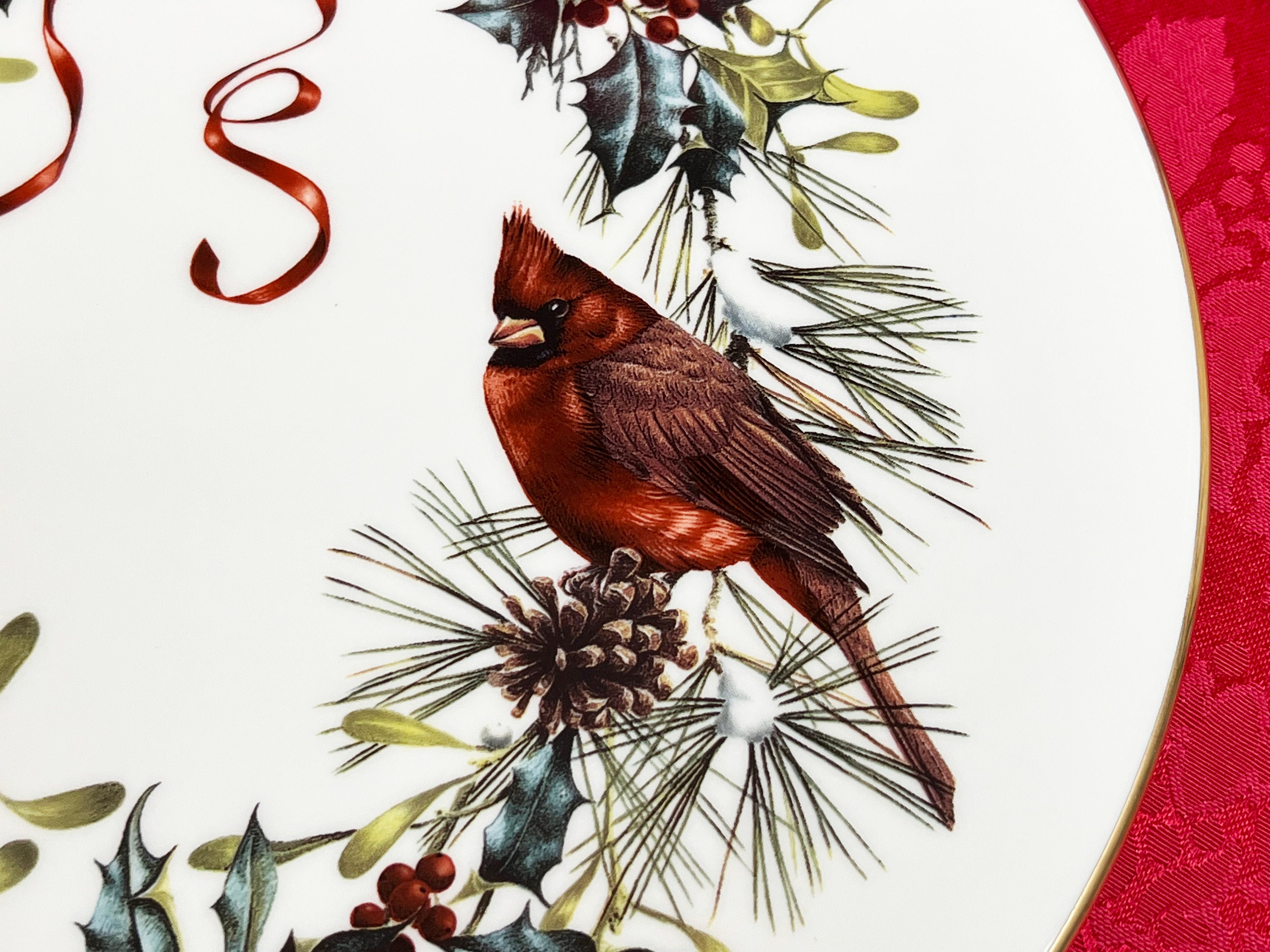 Lenox Winter Greetings Cake Plate, Winter Greetings China, Cake Plates