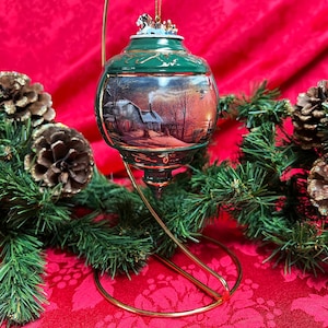 Terry Redlin Holiday Memories 1999 Heirloom Porcelain Christmas Ornament, Vintage Christmas Ornaments, Collectible Xmas Ornaments, Redlin
