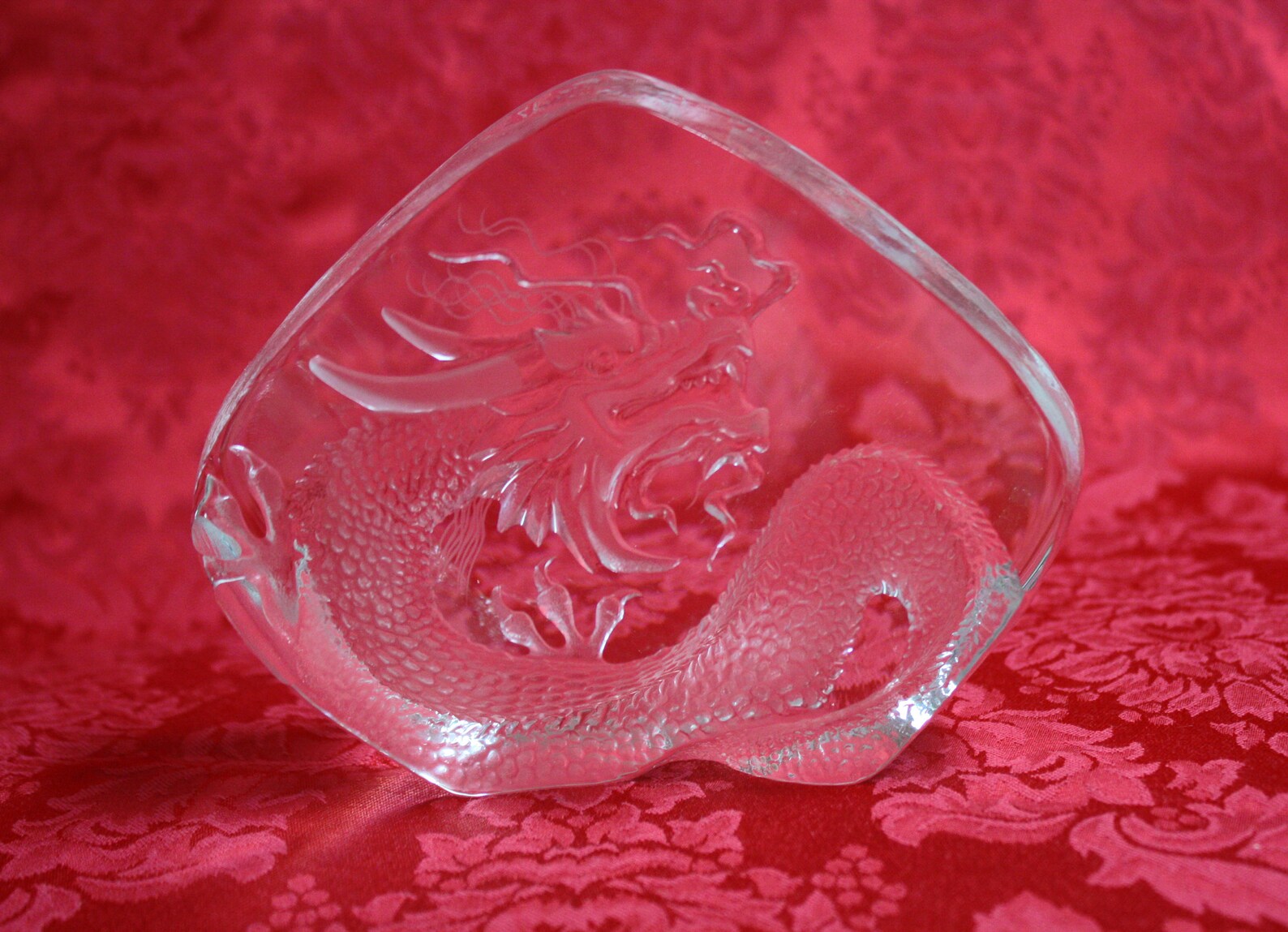 Mats Jonasson Dragon, Mats Jonasson Crystal Sculptures, Crystal Dragon