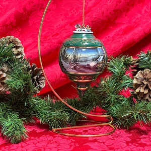 Terry Redlin Evening With Friends 1999 Porcelain Christmas Ornament, Vintage Ornaments, Collectible Christmas Ornaments, Xmas Decorations