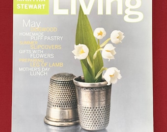 Martha Stewart Living May 2002 No. 102, Mother's Day Issue Martha Stewart, Entertaining Recipes, Growing Dogwoods, Birding 101, Puff Pastry