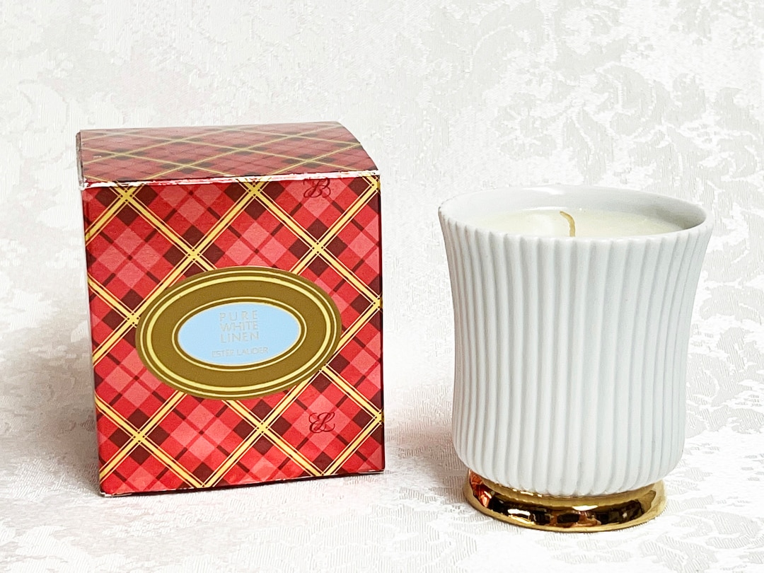 Estee Lauder Pure White Linen Scented Candle, Designer Perfumed Candles