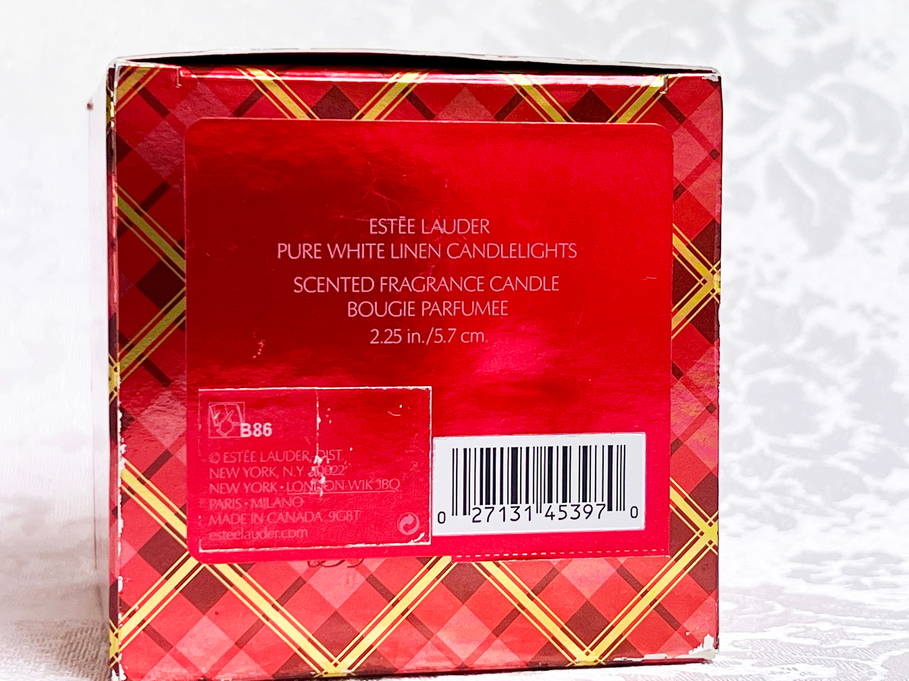 Estee Lauder Pure White Linen Scented Candle, Designer Perfumed Candles