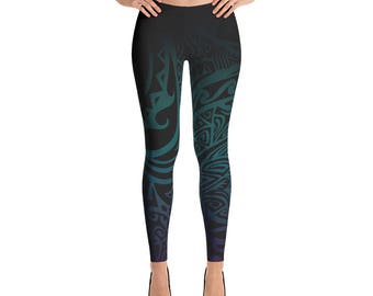 Leggings - Tatou - Midnight Teal & Purple