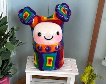 Rainbow sprite with flower ears