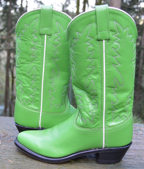 lime green cowboy boots