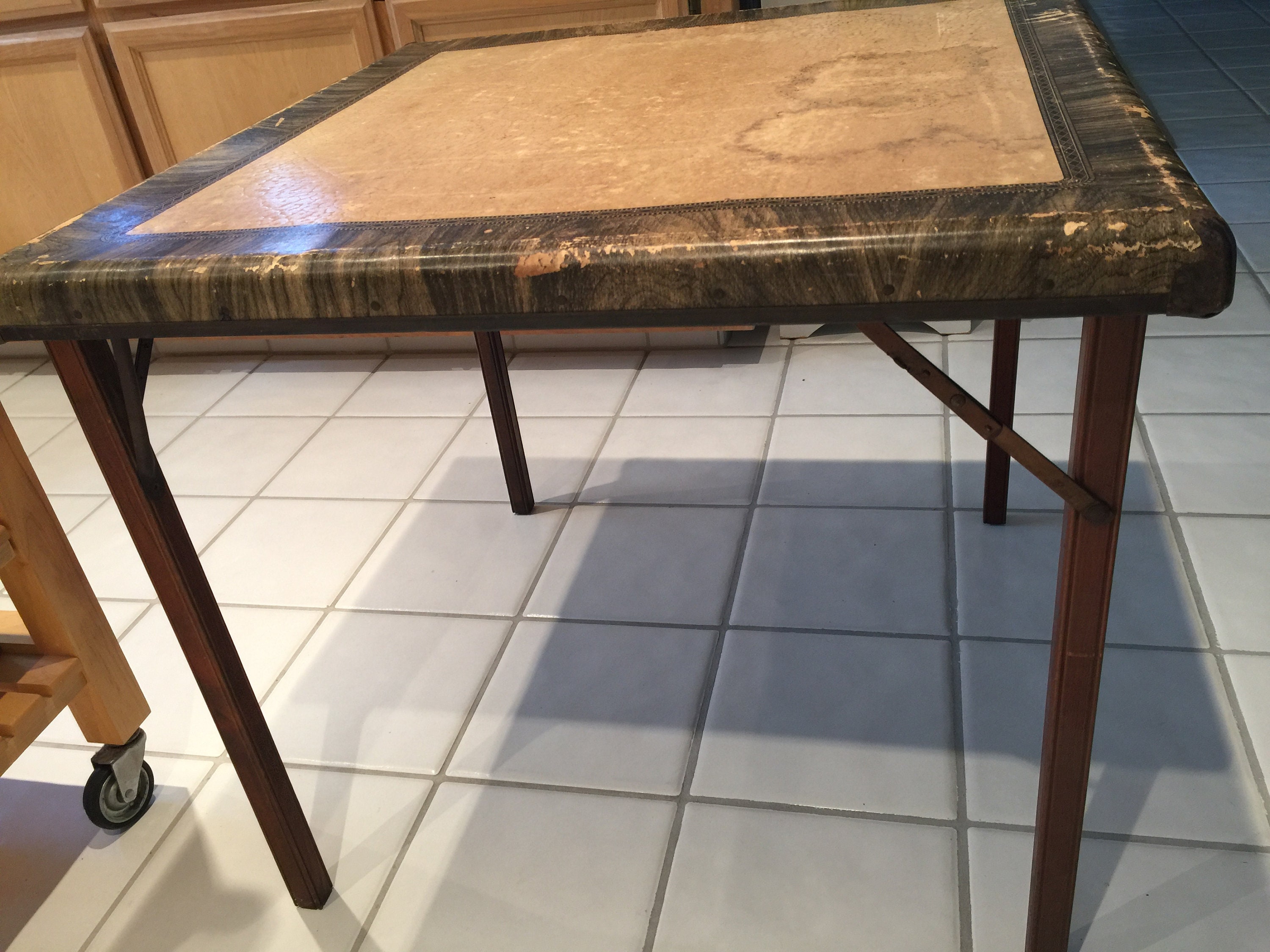 Antique Folding Samson Card Table with Wooden Legs FREE Etsy