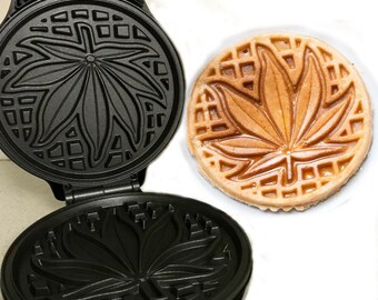 cannabis leaf waffle maker