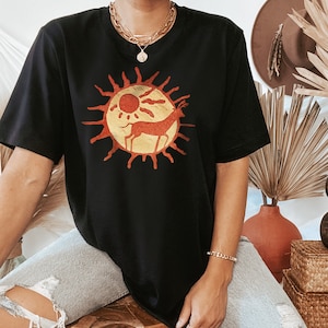 Paleo Sun T-Shirt 8 Southwestern Art Shirt Gift Primitive Art Sun Symbol T Shirt Paleo Design Shirt Nature Shirt Petroglyph Rock Art Shirt