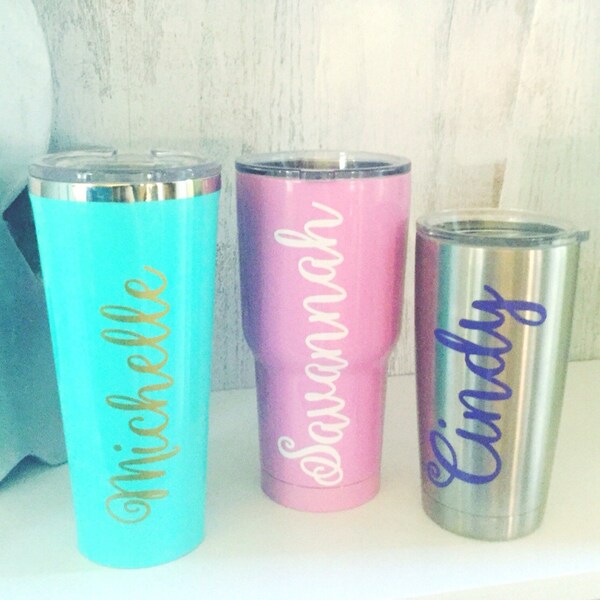 Name Decal // Yeti  Decal // SIC Decal // RTIC Decal // Corkcicle Decal // Personalized Cup // Custom Tumbler // Vinyl Decal // Gift