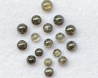 Lot von natürlichen grauen runden Cabochon-Diamanten, 1+ Karat Scoop (1,5-4,5 mm)