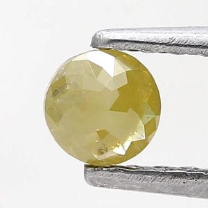 4.3MM Round Cut Natural Diamond 0.43 Ct Yellow Diamond Round Portuguesecut Diamond Fancy Diamond Gift For Her