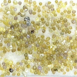 Yellow Tiny Rough Diamond 0.5 - 2.0 MM Yellow Color Rough Diamond Raw Real Diamond Rough Diamond 5 Carat Scoop
