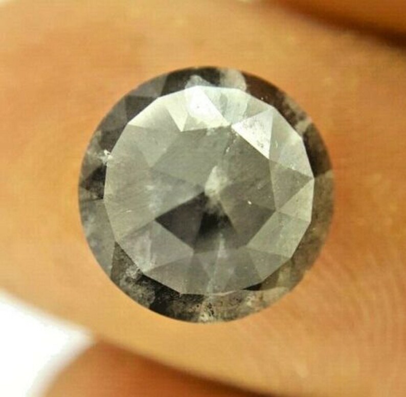 Natural Diamond 3.54TCW Rose cut Diamond Round Diamond Black Diamond Gray Diamond Real Diamond Rustic Diamond Rough Diam Raw Diam Uncut Diam
