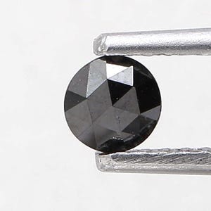 4 MM Black Round Shape Diamond 0.16 Ct Round Cut Diamond Rosecut Natural Loose Diamond For Father Day Gift