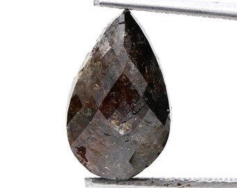 Diamante suelto 100% natural con forma de pera marrón de 4,76 quilates