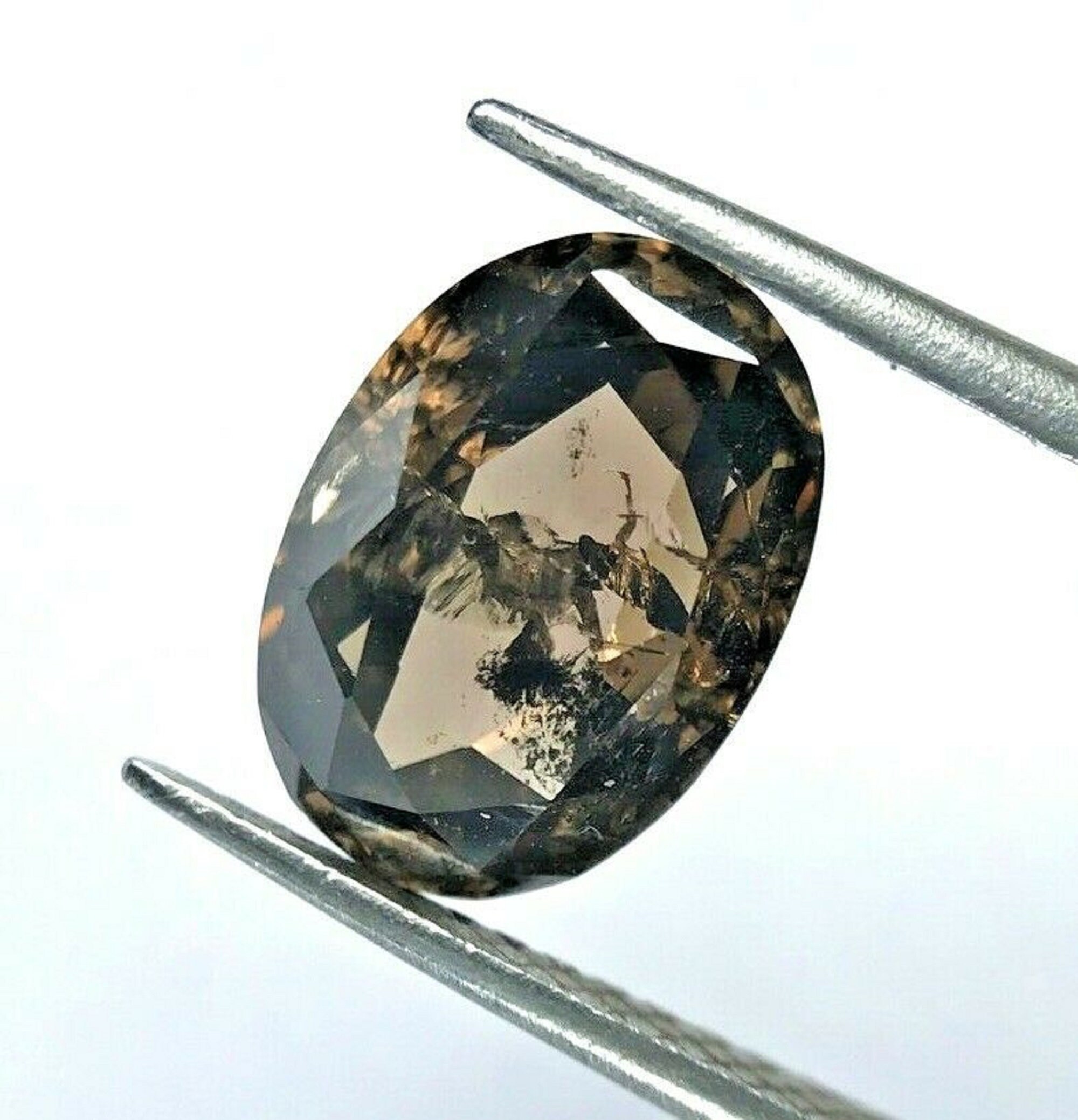 Natürlicher rustikaler Diamant 2.28TCW Grau Braun Mix | Etsy