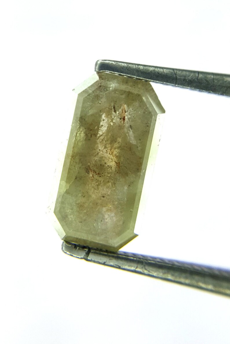 Natural Diamond 1.26TCW Yellow Diamond Cushion Diamond Rose cut Diamond Fancy Diamond Rough Diamond Raw Diamond Gemstone Uncut Diamond