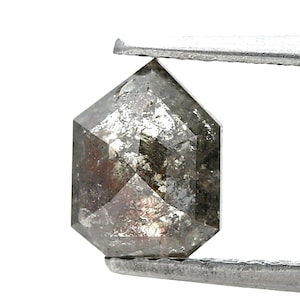 1.52 CT Shield Cut Salt & Pepper Diamond: Natural Loose Diamond