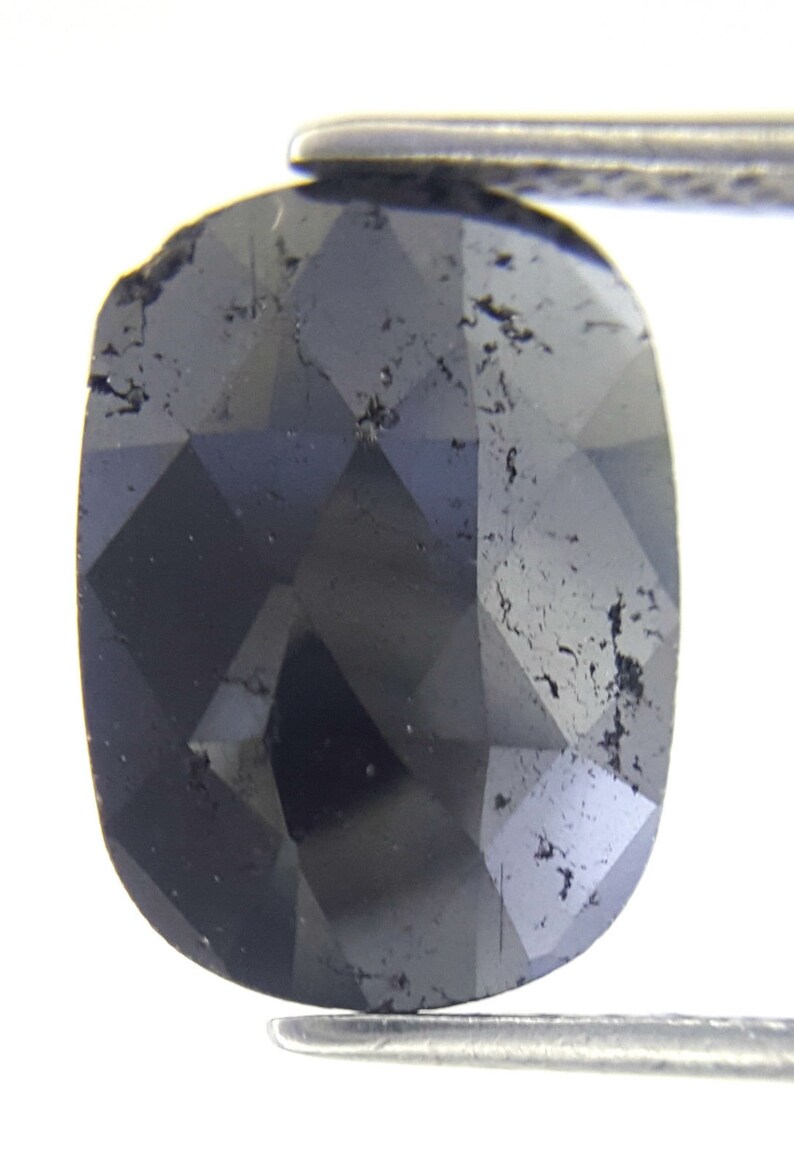 MM Black Oval Natural Diamond Oval Loose Diamond Black Diamond Rose cut Diamond L x B X H Oval Rose cut Diamond 1.77TCW 11.1 x 8.1 x 1.9
