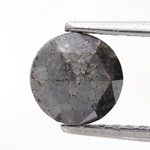 7 MM Black Round Shape Diamond 1.63 Ct Round Cut Diamond Rosecut Natural Loose Diamond For Personalized Gift